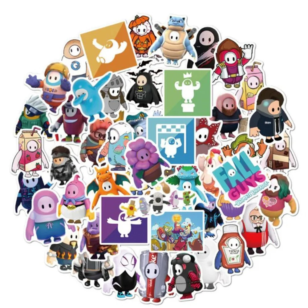 50PCS Candy Game Character Doodle Stickers, Cute Cartoon Vinyl Decals for Gaming Accessories, Laptop, Phone Case