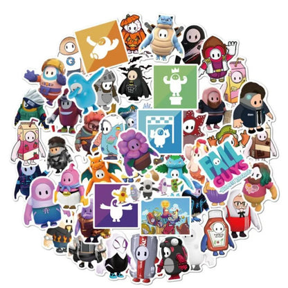 50PCS Candy Game Character Doodle Stickers, Cute Cartoon Vinyl Decals for Gaming Accessories, Laptop, Phone Case