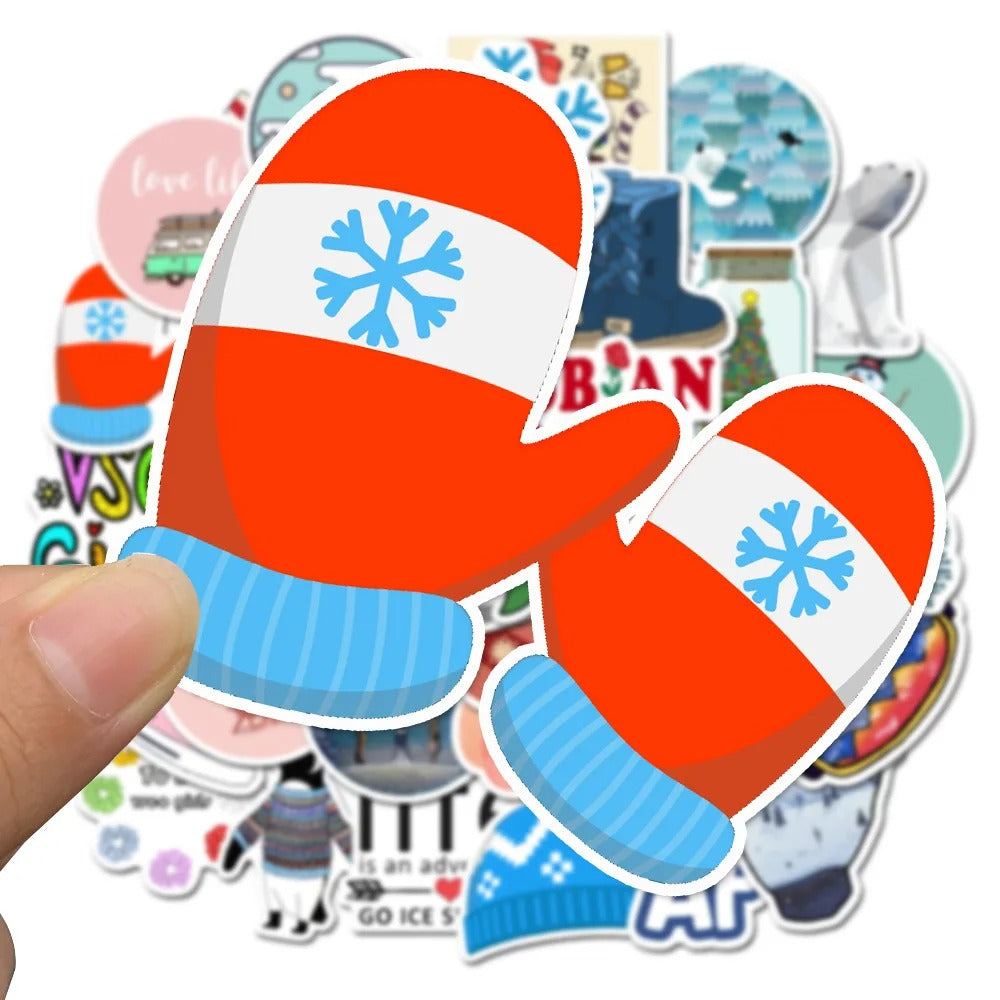 50PCS Cute Cartoon Doodle Stickers Pack, Aesthetic Vinyl Decals for Journal, Laptop, Phone, Water Bottle