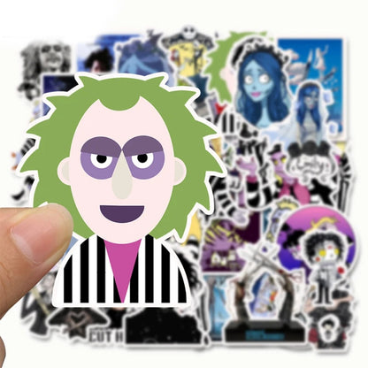 50PCS Cartoon Anime Edward Series Doodle Stickers for Suitcases, Trolley Handles, Skateboards, Guitars, Water Bottles, Stationery Cases, and Desktop Decor