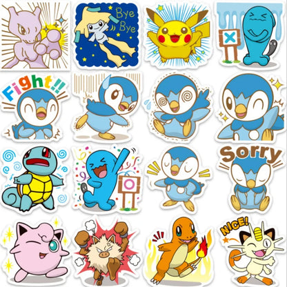 50PCS Cute Cartoon Pokémon Doodle Stickers Exquisite, Fashionable, Creative DIY Planner Decor Decals Perfect for Mugs, Helmets, Skateboards, and Pencil Cases