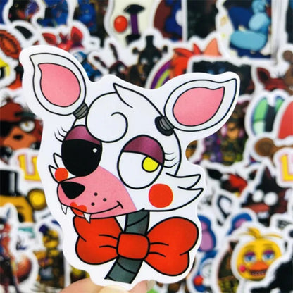 50PCS Cartoon Teddy Bear Midnight Harem Graffiti Stickers Exquisite Fashion Creative DIY Journal Decorative Decals Suitable for Mugs, Helmets, Skateboards, and Stationery Boxes
