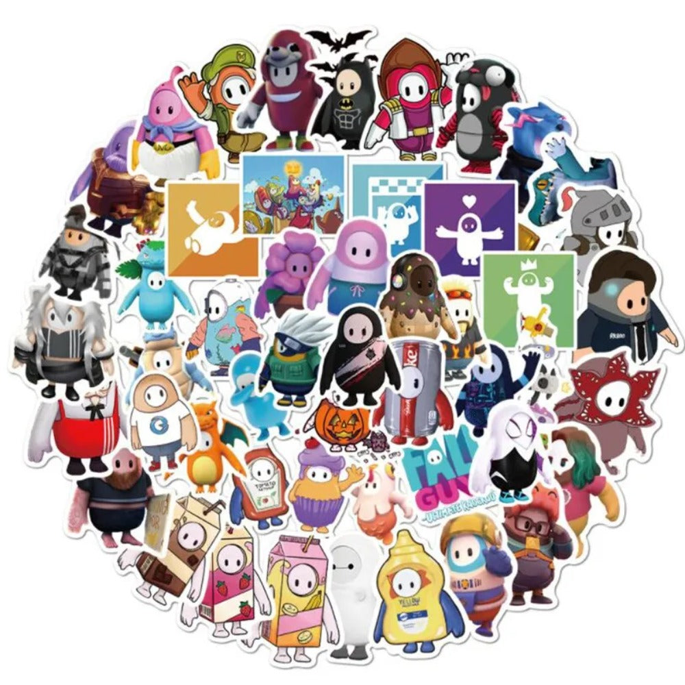 50PCS Candy Game Character Doodle Stickers, Cute Cartoon Vinyl Decals for Gaming Accessories, Laptop, Phone Case