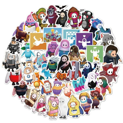 50PCS Candy Game Character Doodle Stickers, Cute Cartoon Vinyl Decals for Gaming Accessories, Laptop, Phone Case