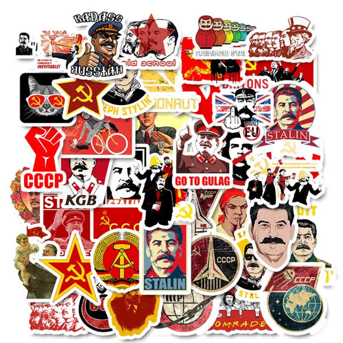 50PCS Art Illustration Retro Red WWII Series Decorative Style Graffiti Stickers Exquisite Fashion Creative DIY Decorative Decals Suitable for Mugs, Helmets, Skateboards, Pencil Cases, and Desktops