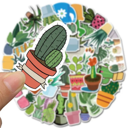45PCS Desert Breath Stickers - Xerophyte Meditation Decals for Aridity Journals, Water-Wise Planning & Ecological Mindfulness Systems