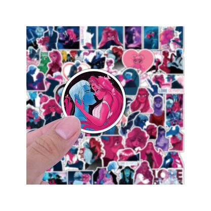 50PCS Cartoon Comic Olympus Doodle Stickers Exquisite and Stylish DIY Journal Decorative Decals Suitable for Helmets, Laptops, and Stationery Boxes
