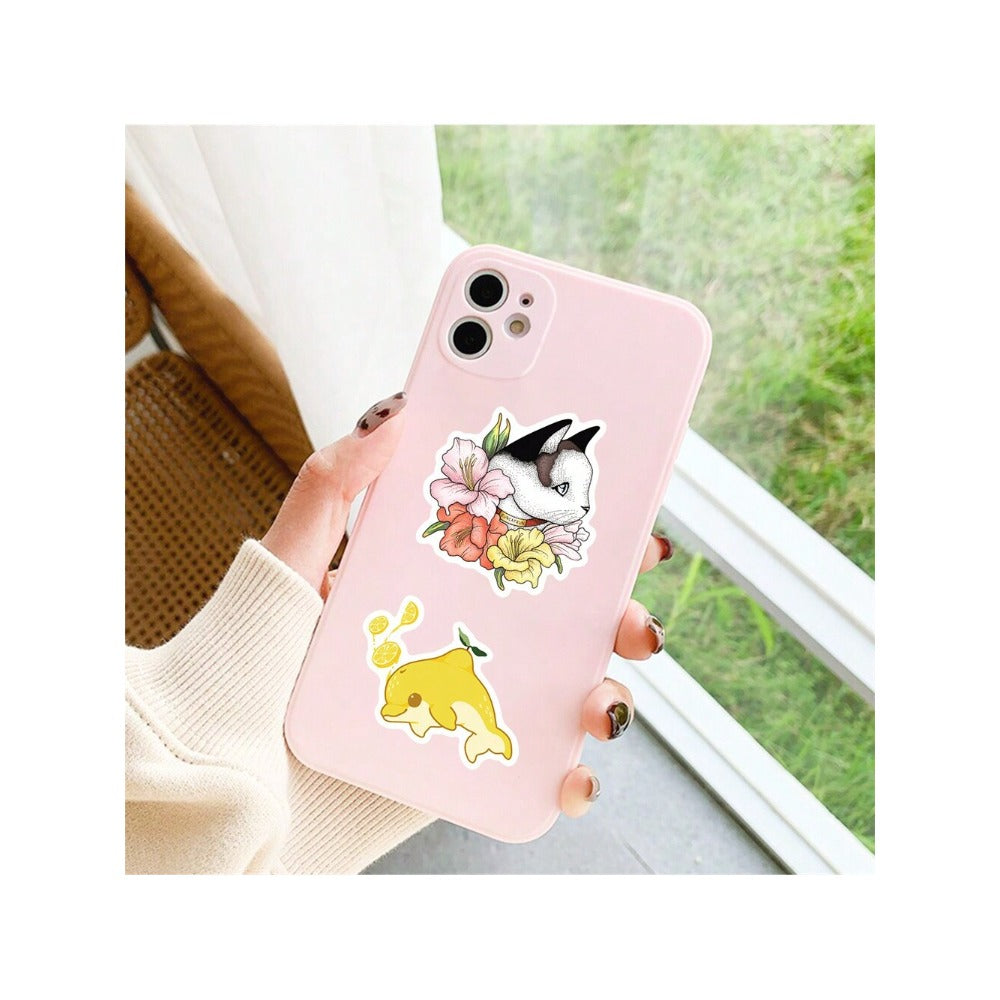 50PCS Cartoon Forest Animals Adorable Doodle Stickers Exquisite, Fashionable, Creative DIY Decorative Decals Suitable for Suitcases, Skateboards, Notebooks, Stationery Boxes