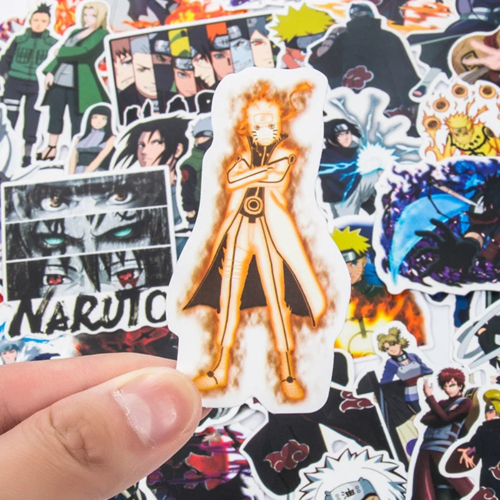 50PCS Konoha Ninja Semiotics Stickers - Shinobi Symbolism Decals for Hidden Village Politics, Chakra Flow Diagrams & Ninja Way Philosophy Journals