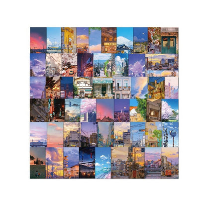 55PCS Street Photography Style Decorative Graffiti Stickers Exquisite, Fashionable, Creative DIY Decals Suitable for Laptops, Helmets, Skateboards, Water Bottles, Guitars, and Stationery Cases