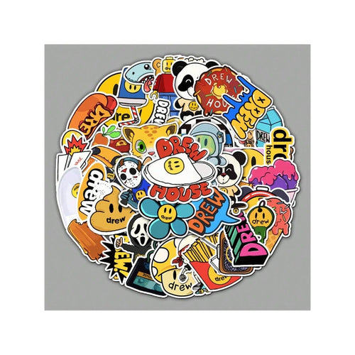 54PCS Cartoon Pop Art Pattern Doodle Stickers Exquisite Creative DIY Journal Decorative Decals Suitable for Water Bottles, Computers, Suitcases, Refrigerators, Stationery Boxes, and Desktops