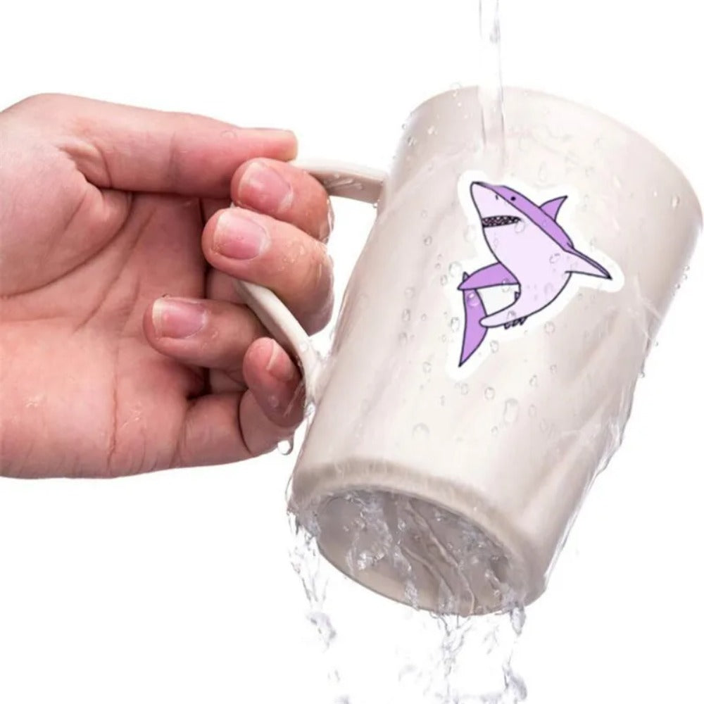 50PCS Cartoon Purple Fresh & Chic Doodle Stickers Exquisite, Fashionable, Creative DIY Journal Decorations Suitable for Water Bottles, Helmets, Skateboards, Guitars, and Stationery Boxes