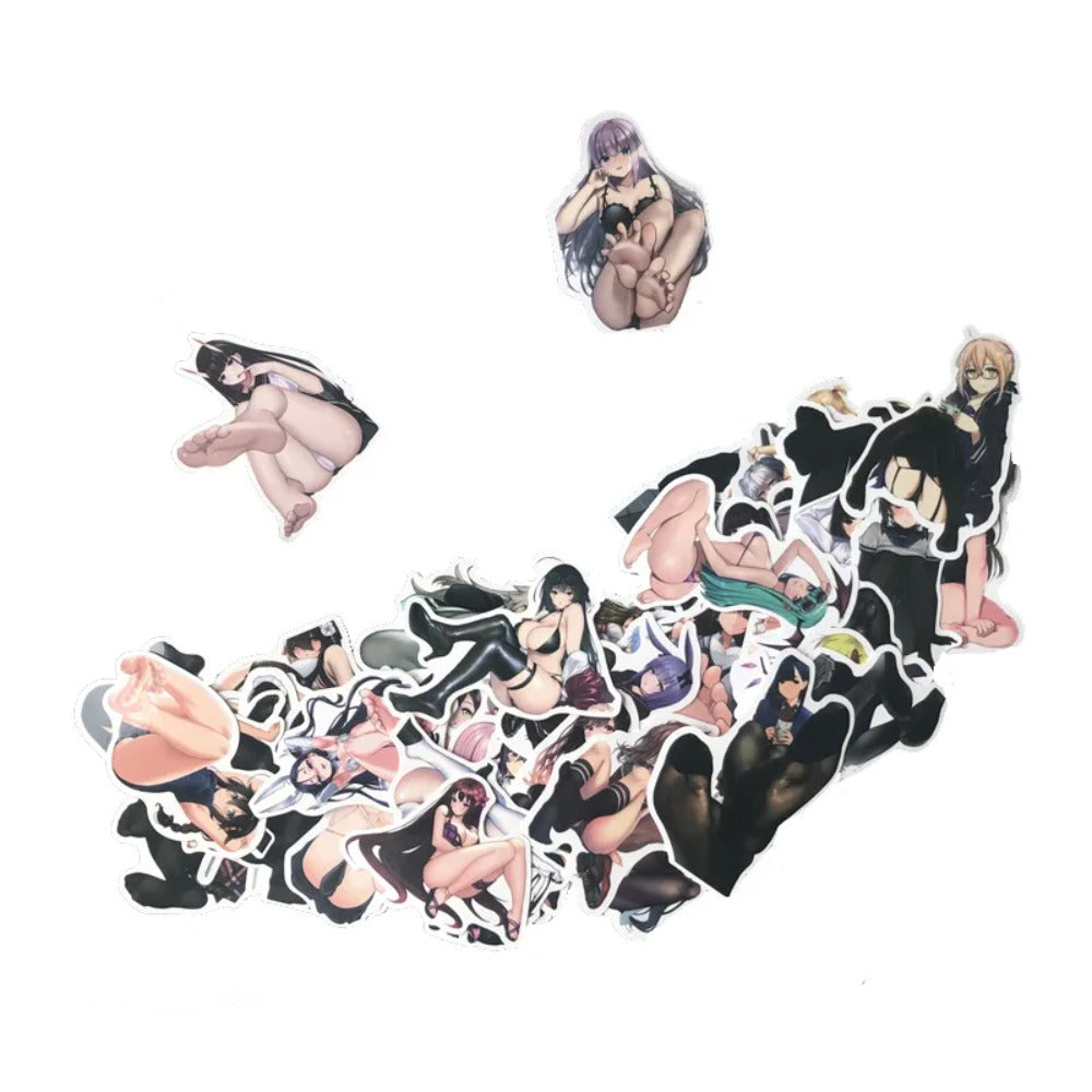 50PCS Anime Girl Stickers - Kawaii Style Decals for Laptops, Planners, Water Bottles & Japanese Pop Culture Gifts