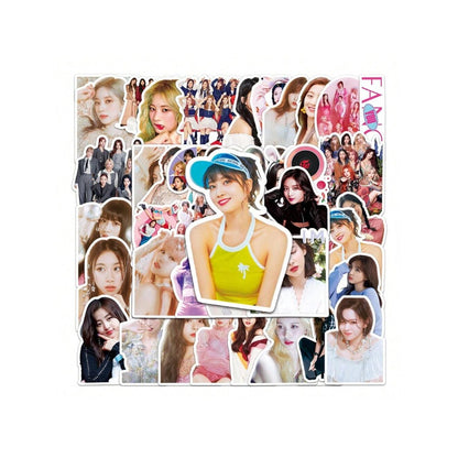 50PCS Popular Korean Girl Group TWICE Graffiti Stickers Perfect for Suitcases, Laptops, Skateboards, Water Bottles, and Journals Exquisite DIY Creative Decorative Decals