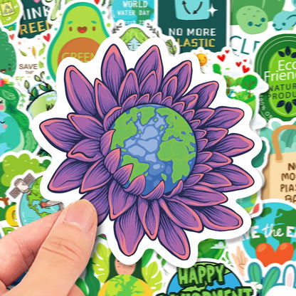 50PCS Cartoon Eco-Friendly Doodle Stickers Exquisite, Fashionable, Creative DIY Journal Decorations Suitable for Helmets, Skateboards, Guitars, Bags, Water Bottles, and Stationery Cases