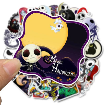50PCS Hallow-Christmas Horror Night Stickers - Yuletide Terror & Spooky Festive Doodle Decals for December Dark Journals, Anti-Christmas Diaries & Holiday Subversion Art Projects