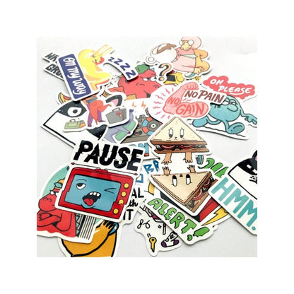 60PCS Adorable Trendy Cartoon Character Collection Doodle Stickers Exquisite Creative Journal Decorative Decals Suitable for Notebooks, Guitars, Skateboards, Refrigerators, Guitar Cases, and Stationery Boxes