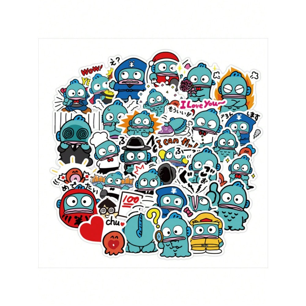 50PCS Cartoon Cute Clownfish Doodle Stickers Exquisite, Fashionable & Creative DIY Journal Decorations Suitable for Cups, Helmets, Skateboards, Stationery Boxes & Desktops