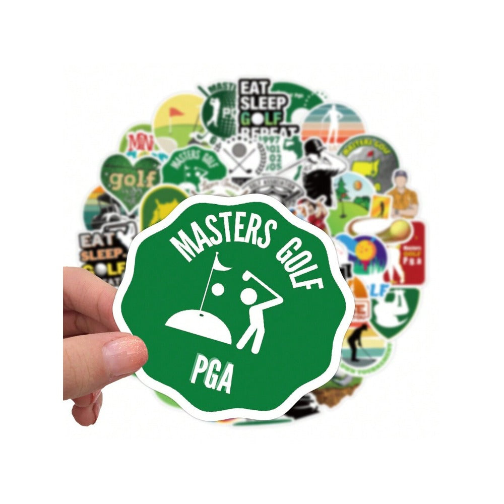 50PCS Sports Series Golf Graffiti Stickers Exquisite, Fashionable, Creative DIY Journal Decorations Suitable for Computers, Skateboards, Bags, Refrigerators, Stationery Boxes