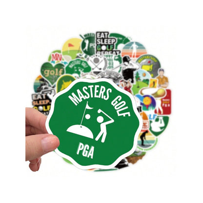 50PCS Sports Series Golf Graffiti Stickers Exquisite, Fashionable, Creative DIY Journal Decorations Suitable for Computers, Skateboards, Bags, Refrigerators, Stationery Boxes