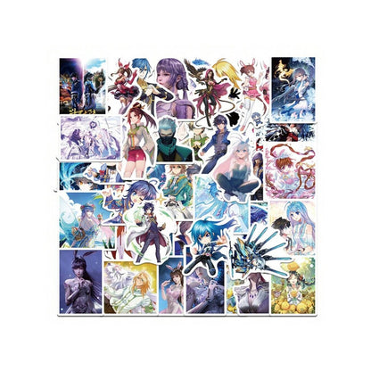 50PCS Cartoon Anime Douluo Continent Doodle Stickers Exquisite and Stylish DIY Decorative Stickers for Notebooks Suitable for Bags, Notebooks, Skateboards, Water Bottles, Helmets, Guitars, and Stationery Boxes