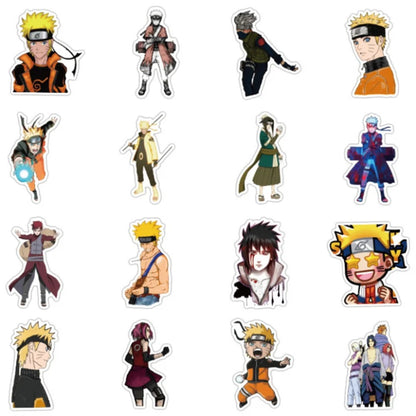 50PCS Adorable Chibi Ninja Characters Riman Doodle Stickers Perfect for Suitcases, Refrigerators, Skateboards, Water Bottles, Stationery Boxes Exquisite Creative Desktop Decor Decals