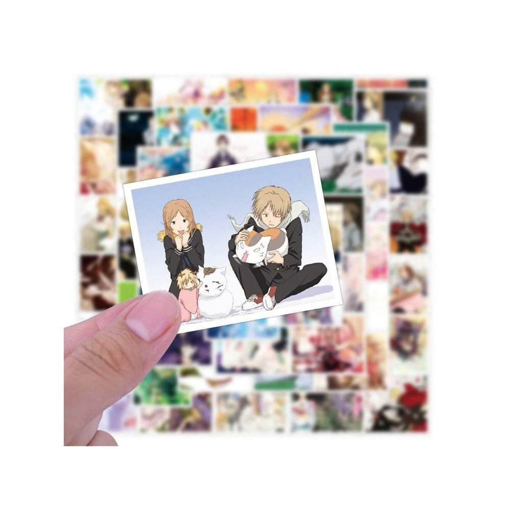 50PCS Anime Cartoon Natsume's Book of Friends Doodle Stickers Exquisite Creative Journal Decorative Decals Suitable for Suitcases, Travel Backpacks, Skateboards, Laptops, and Stationery Cases