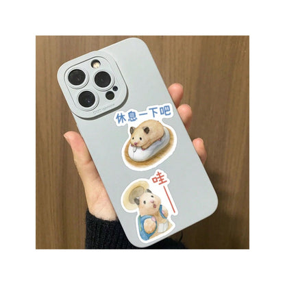 40PCS Cartoon Hamster Adorable Doodle Stickers Exquisite, Fashionable, Creative DIY Plain Notebook Decorative Decals Suitable for Suitcases, Laptops, Skateboards, Water Bottles, Helmets, Stationery Boxes
